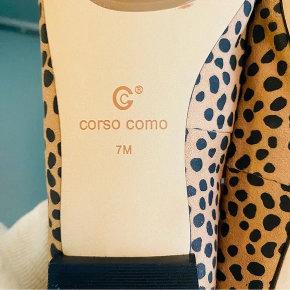 CORSO COMO Jullia Suede Leopard Spots Animal Print Pointed Toe Flats Size 7 - Picture 10 of 11